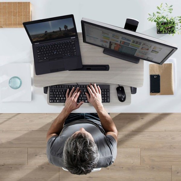 ERGOTRON WorkFit-Z Mini Stående Skrivebordsadapter - Perlegrå Perlegrå