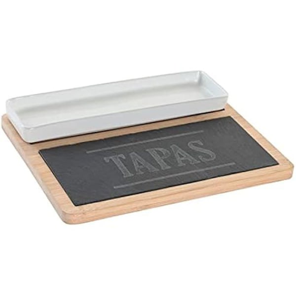 Förrättsset - DKD HOME DECOR - Svart - 24 x 7 x 2,5 cm - Samtida - Design svart
