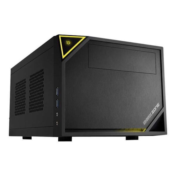 Sharkoon SHARK ZONE C10 - Tower - mini ITX - ingen strømforsyning (ATX12V - SFX12V) - sort, gul - USB-lyd Sort, Gul