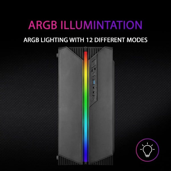 Mars Gaming MC-S1 Semi-Tower ATX Taske Sort