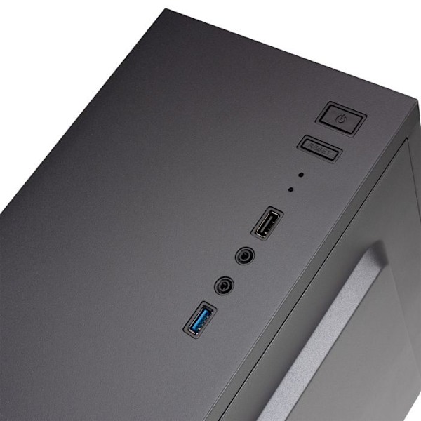 PC-kabinet Medium Tower ATX - Tacens - 2ALUX - Ultralet stål - 12 cm blæser - Sort Sort