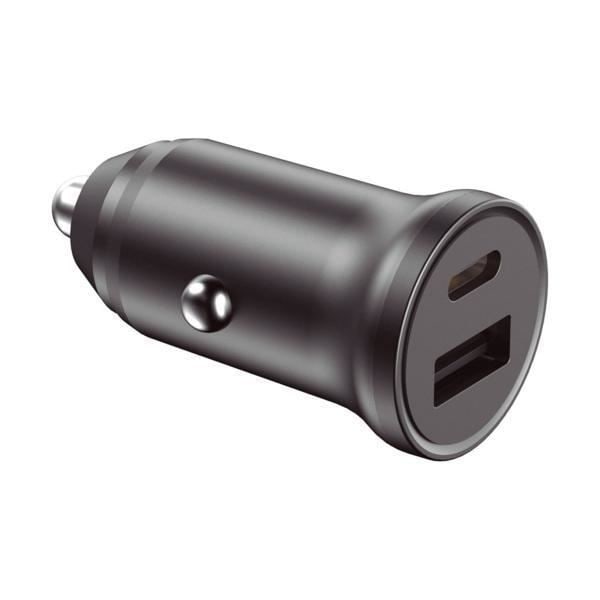 USB-biloplader - KSIX - BXCRC20PD - Sort - Hurtig opladning 20W - USB-A + USB-C Sort
