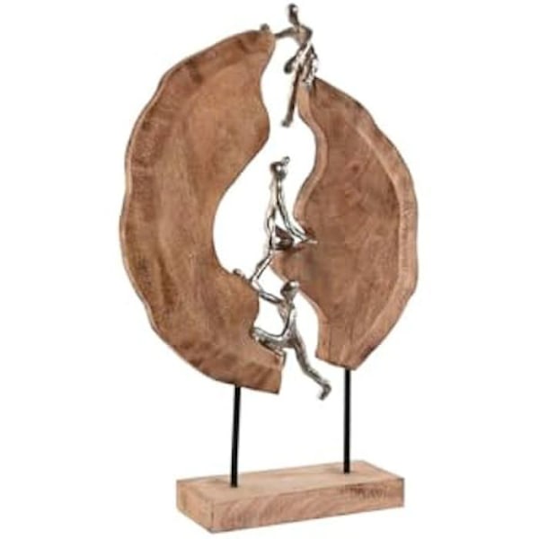 Koristehahmo - HOME ESPRIT - Hopeanruskea - 35 x 9 x 52 cm - Sisätiloissa - Seka Flerfärgad