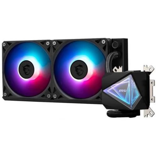 Vattenkylning - MSI - MAG CORELIQUID I240 - 240 mm ARGB - Kompatibel med Intel och AMD - Tyst pump Svart