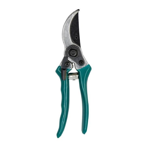 Handskar - Grön Inox - Trädgårdssax - Böjd blad - Ergonomisk - Säkerhetslås grön, svart