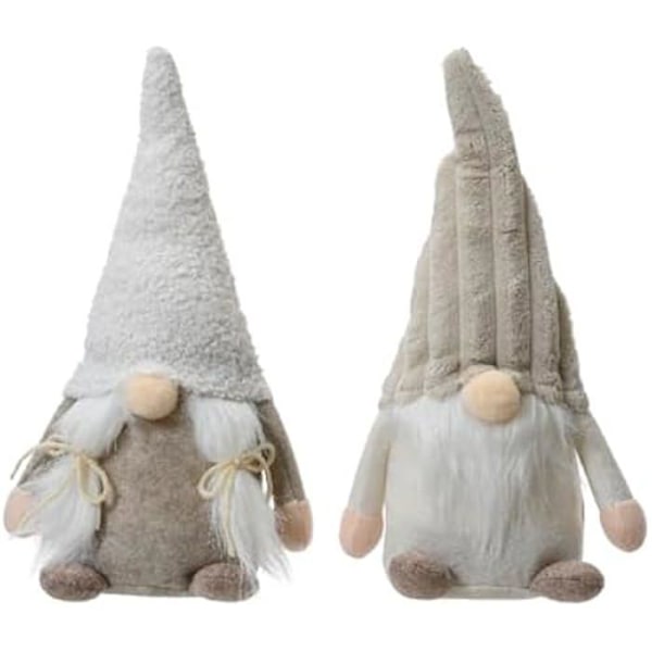 Polyesterikääpiö - KAEMINGK - 29 cm - Poika ja tyttö - Joulukoristeet - Sisustus Beige