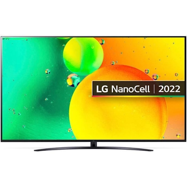 LG 75NANO76 fjernsyn - 4K UHD - Smart TV - 3 HDMI-porte - HDR-kompatibel Blå