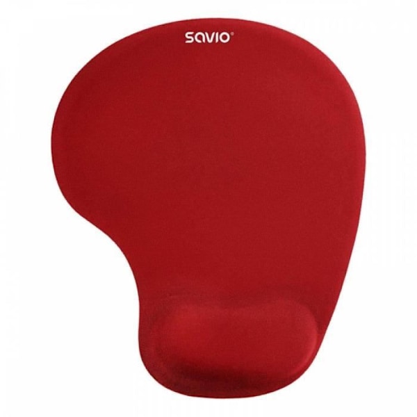 SAVIO ERGONOMISK MUSSEPAD MED RØD GEL-POLSTER 230 X 190