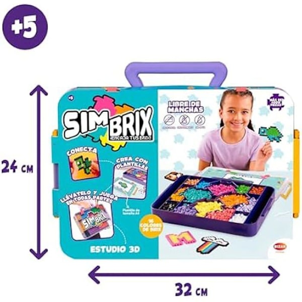 Rakennuslelu - BIZAK - Bizak Simbrix Studio 3D - 16 väriä - 4030 kpl - Seka 16 olika färger