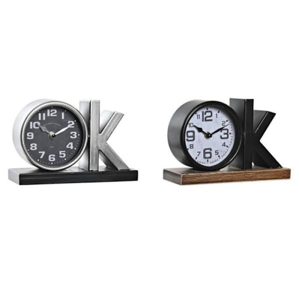 Bordur - DKD Home Decor - Sølv Sort - Jern - 23 x 8 x 15 cm - 2 Enheder Svart silver