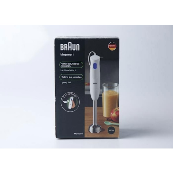 Stavmixer - BRAUN - MultiQuick 1 MQ10.001M - 450 W - Blå - Lätt och lätt att använda
