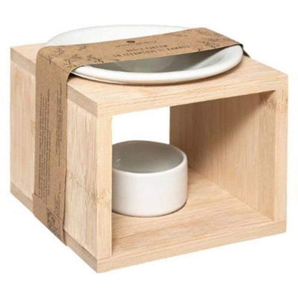 Keramisk parfumebrænder "Bambus" 11 cm Naturlig Beige