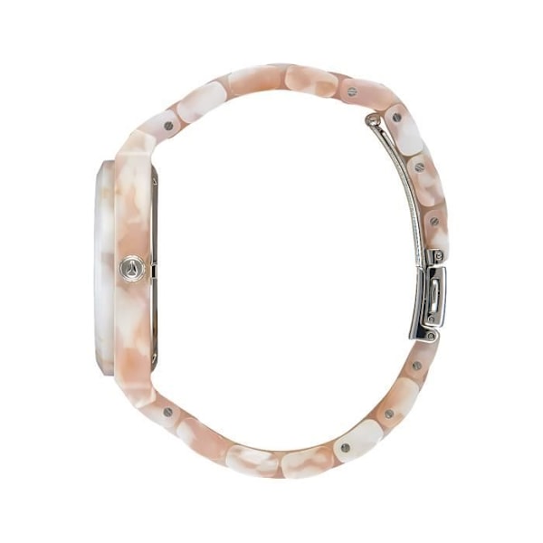 Kello - Nixon - Time Teller - Akaatti - Ruutu/hopea - Yksi koko Rosa/sølv