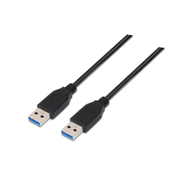 Nanocable 10.01.1002-BK, 2 m, USB A, USB A, 3.0 (3.1 Gen 1), Han-Han, Sort