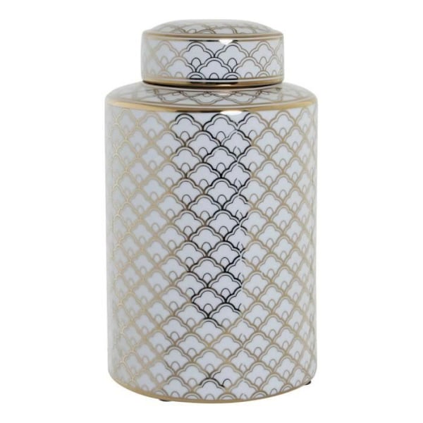 Maljakko DKD Home Decor Valkoinen Posliini Glam (18 x 18 x 30,5 cm)