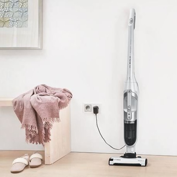 BOSCH BBH3ALL28 Trådløs 2-i-1 og Flexxo multifunktionsstøvsuger - 2 hastigheder - 28 V - 55 minutters autonomi - Metallisk hvid