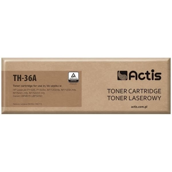 Tonerkasetti TH-36A - ACTIS - Yhteensopiva HP LaserJet ja Canon i-sensys - Tuotto 2000 sivua - Musta