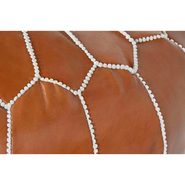 Pude - DKD Home Decor - Loft - Polyester - Læder - 50x50 cm kamel