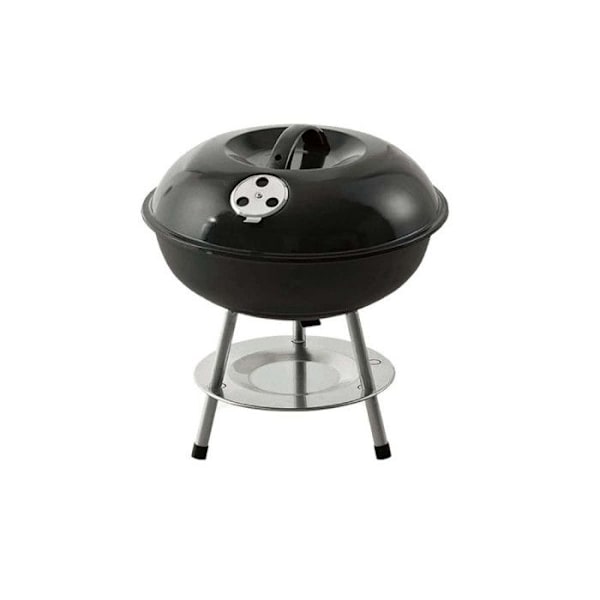 Grill med låg og fødder - Metal - Diameter 35,5 cm Svart