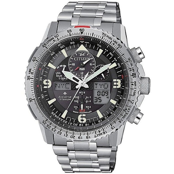 Kello - titaani, Hopea/Teräs - Citizen - JY8100-80E Silver/stål