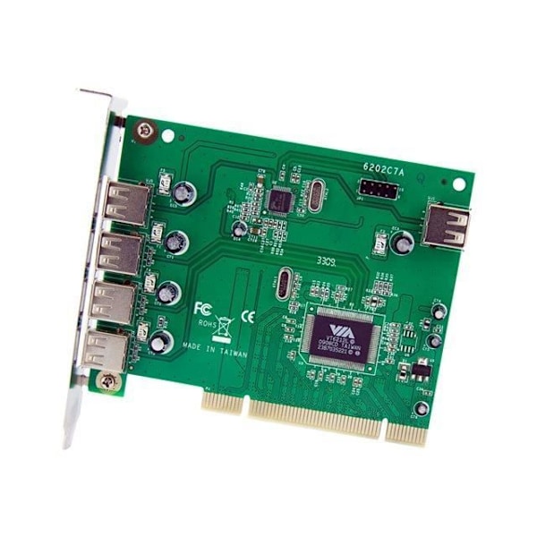 7-porttinen USB 2.0 PCI -ohjainkortti - STARTECH - PCI 5x USB-A (F) 2x IDC (M) -sovitin