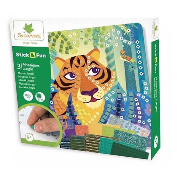 Stick'n Fun Mosaik Jungle Flerfärgad