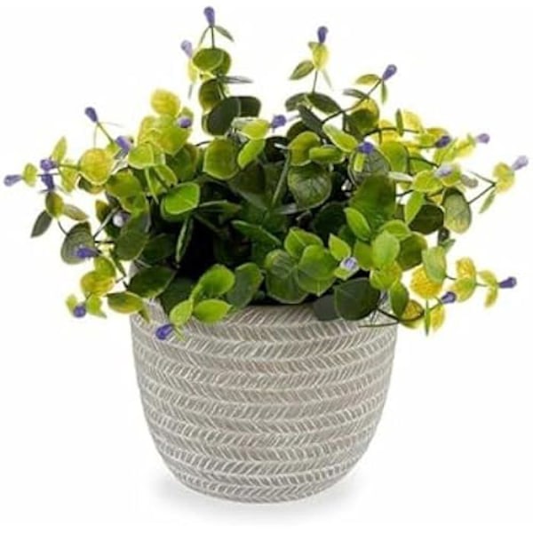 Dekorativ växt - IBERGARDEN - Plastblommor - Flerfärgad - 21 x 20,6 x 21 cm - 8 enheter Flerfärgad