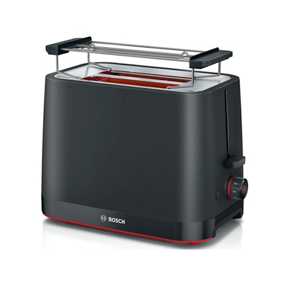 Bosch Grill-toastmaskine 2 skiver 950w sort - TAT3M123 Matte svart