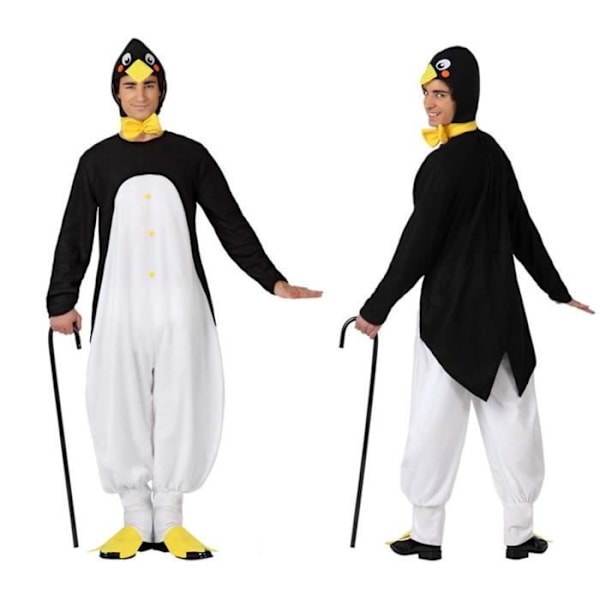 Voksen Pingvinkostume ATOSA - Størrelse 2 - Mand - Polyester - Sort og hvid Sort og hvid