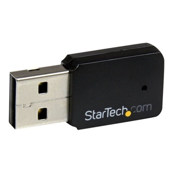 StarTech.com Mini USB 2.0 trådløs netværkskort AC600 dobbeltbånd - USB WiFi nøgle 802.11ac 1T1R (USB433WACDB) Sort