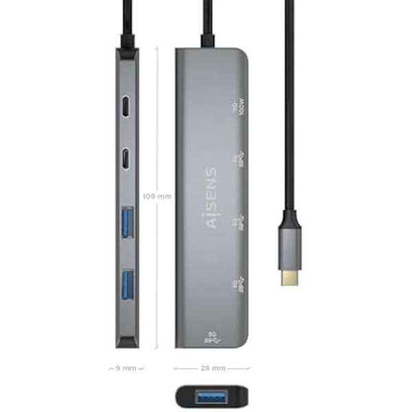Aisens USB Hub A109-0857 Grå (1 enhed)