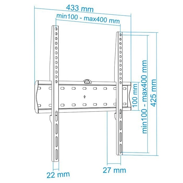 TV-beslag - TooQ - LP4155F-B - Fast - 32''-55'' - Sort
