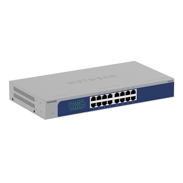 Switch - NETGEAR - GS516-300EUS - 16 Porte - Gigabit Ethernet - Energisparende Grå