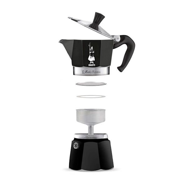 Bialetti Espressomaskine til 6 kopper, aluminium, sort, 30 x 20 x 15 cm - 4953