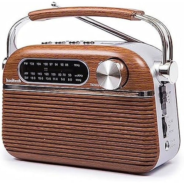 Bluetooth Bärbar Radio - KOOLTECH - Vintage - Trådlös - Bluetooth - Handsfree mångfärgad