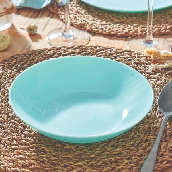 Dyb tallerken - Luminarc - Kvast - Turkis - Hærdet glas - 20 cm Turkos