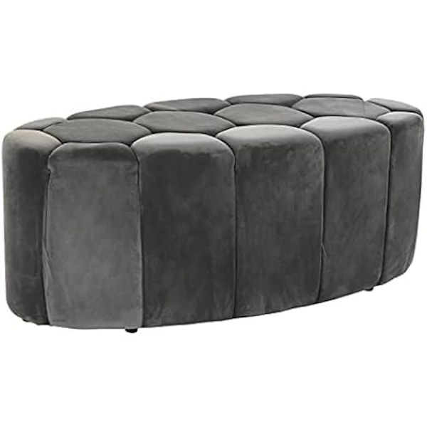 Bänk - DKD Heminredning - Standard - Grå - Polyester - 127x55x46,7 cm grå