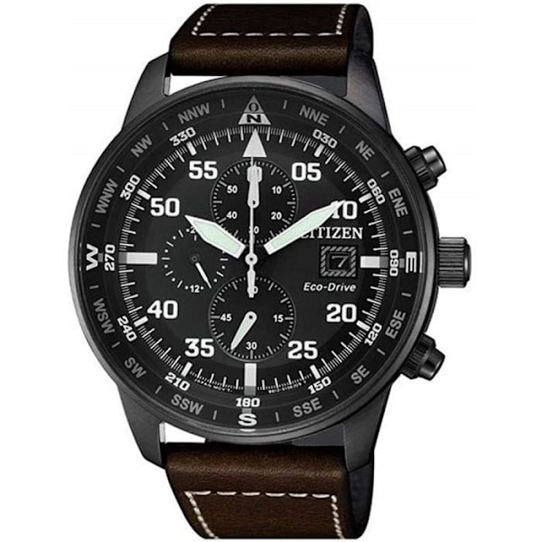 Klocka - Citizen - 2150 - Eco-Drive - Läder - 10 bar - 44 mm Svart