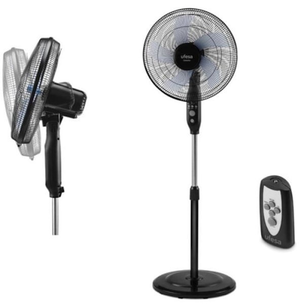 Gulvfan - UFESA - DAKOTA - Sort - 50 W - Elektrisk Svart