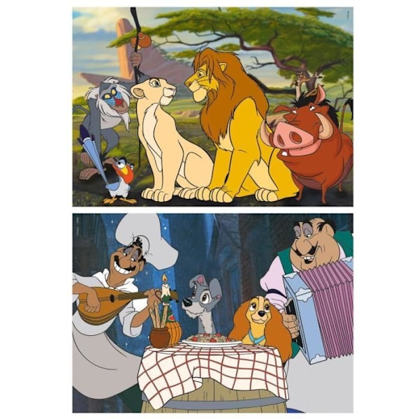 Pussel - EDUCA - 19996 - 2 X 48 bitar - Disney-djur - För barn från 3 år