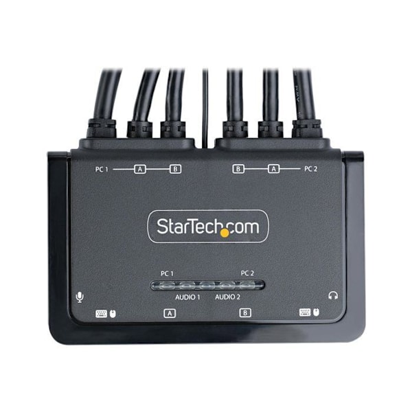 KVM-kytkin - StarTech.com - C2-DH46-UA2-CBL-KVM - 2-porttinen HDMI - 4K-tarkkuus - USB musta