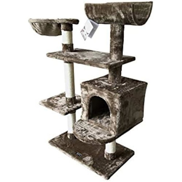 GLORIA Jarama Cat Scratcher/Play Center - Plys og sisal reb - Beige