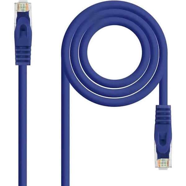 TooQ RJ45 LSZH UTP Cat.6A Ethernet-netværkskabel, AWG24, 100 % kobber, allogenfri, blå, 3,0 mts slange