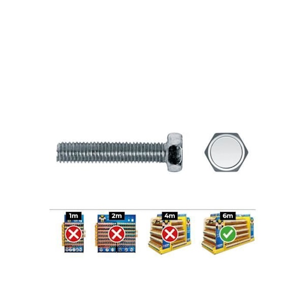 GENERISK - Metrisk sexkantsskruv. Din 933 8x60 Platt Zink. Box 50 Uni. Celo