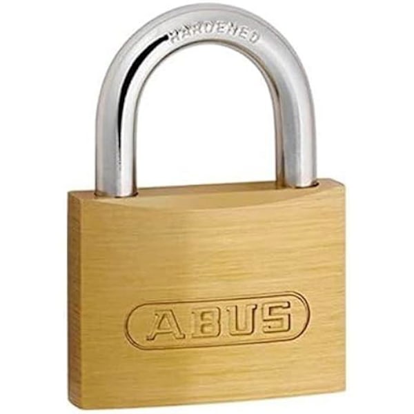 Låse - ABUS - 50 mm - Robust messing - Låsning med nøgle - Overflademontage Mässing
