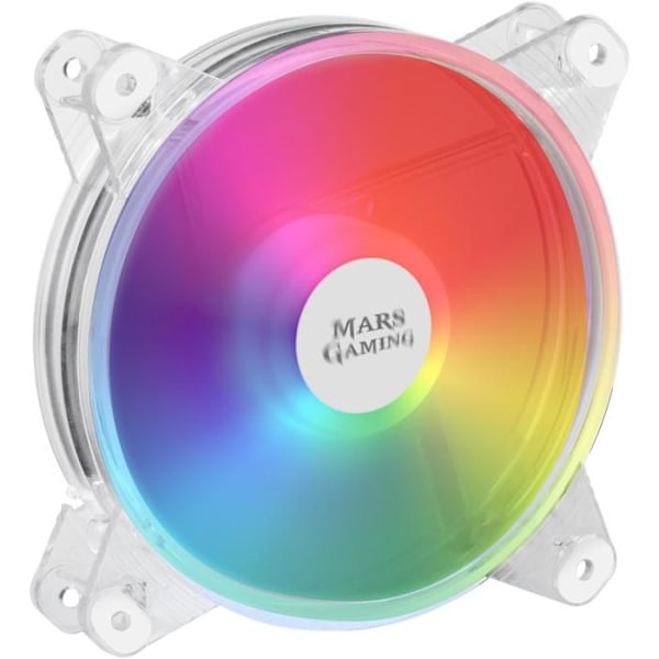 Mars Gaming MFD - Tuuletin 120mm RGB - Ultra Hiljainen 14dB - Läpinäkyvä Valkoinen