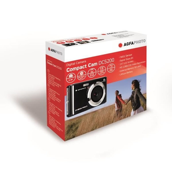 AGFA FOTO - DC5200 Kompakt digitalkamera - Blå - 21 MP - 8x digital zoom - Lithium batteri