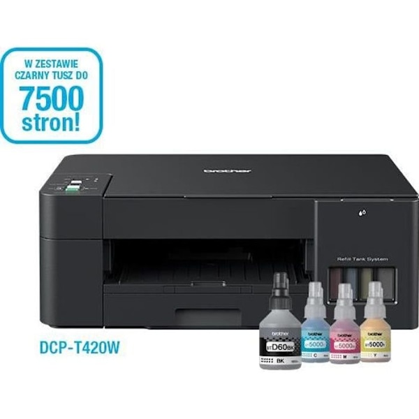 Monitoimitulostin - Brother - DCP-T420W - Mustesuihku - Langaton - A4 Harmaa