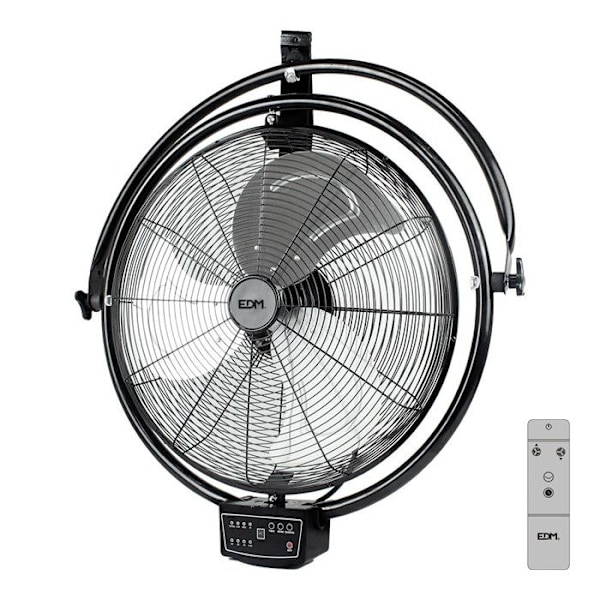 Seinäventilaattori - EDM - 33520 - Musta - 120 W - 3 nopeutta - 50 cm Svart