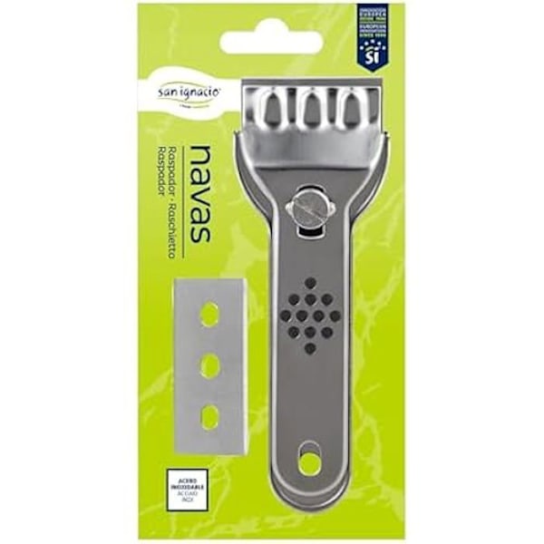 Raclette - SAN IGNACIO - 13,7 x 4,5 cm - Rustfrit stål - Ergonomisk - Alsidig Metalliskt silver
